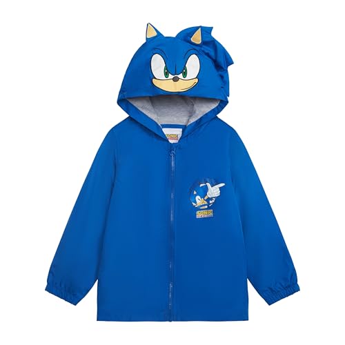 Sonic The Hedgehog Boys' Jersey Lined Perfect Rain Lightweight Jacket