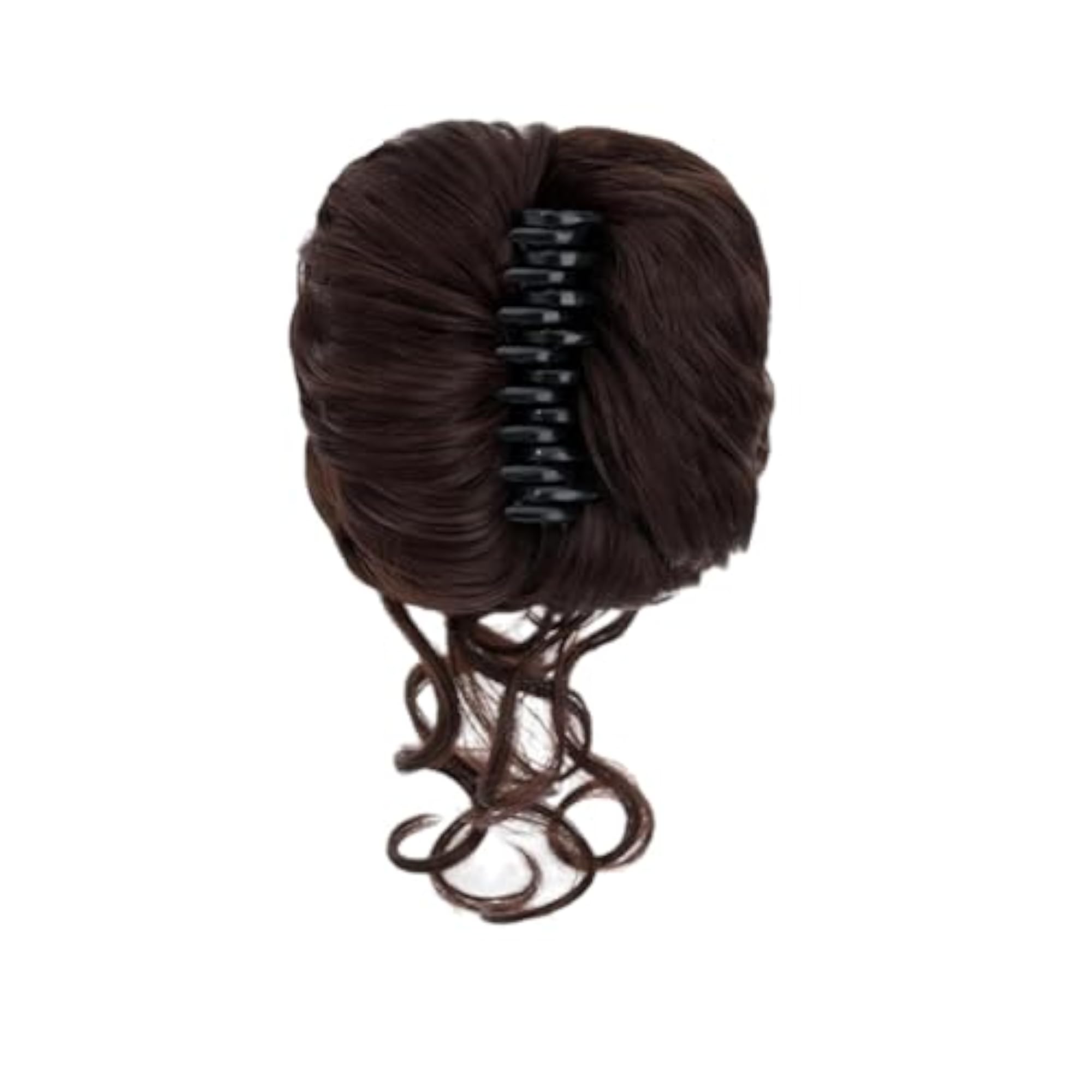 Messy Bun Hair Piece Clip for Fullness, Brown