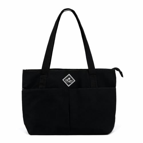 Bolsa Tote Feminina Grande Preta para Trabalho e Faculdade com compartimento para Notebook PGH City