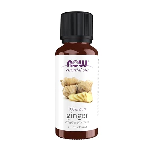 NOW Essential Oils Ginger Oil Spicy Aromatherapy Scent Steam Distilled 100% Pure Vegan Child Resistant Cap 1-Ounce