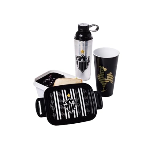 Kit Presente Torcedor Time Atl&eacute;tico Mineiro Oficial Licenciado 3 Pe&ccedil;as Plas&uacute;til