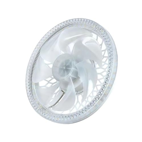 Fazvncv Ventilador de techo inteligente con mando a distancia, casquillo E27, 45 W, potencia de 4 velocidades, lámpara de ventilador para dormitorios y oficinas