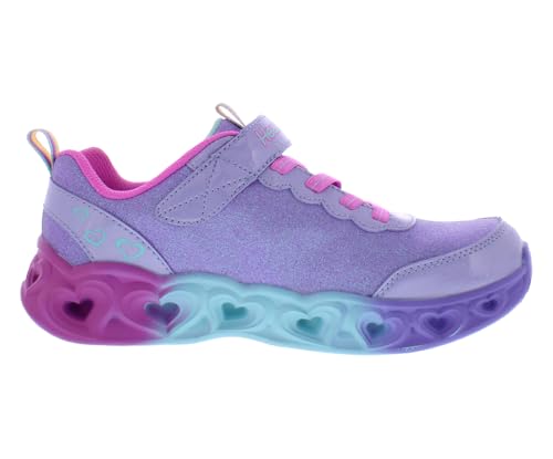 Skechers Lights Heart Lights Color Hoyful PS Girls Shoes3