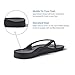 Archies Arch Support Flip Flops for Men & Women – Orthotic Sandals for Plantar Fasciitis Relief – Lightweight, Cushioning, Shock-Absorbing Sandals for Walking, Foot Pain & All-Day Comfort - Black (US Men's 11 / US Women's 12)