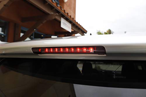 Ijdmtoy Smoked Dark Lens 9-Led 3Rd Brake Light Assy Compatible With Toyota 4Runner Highlander Prius Sienna Etc., Rear Center Roof High Mount Led Third Brake W/ Strobe Braking Feature #TOP7