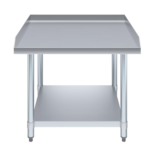 Image of AmGood Stainless Steel Equipment Stand - Heavy Duty, Commercial Grade, with Undershelf, NSF Certified (30 inch Width x 30 inch Length)