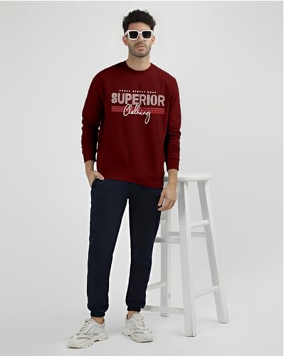 Image of AUSK- Men's Fleece Oversized Printed Sweatshirt