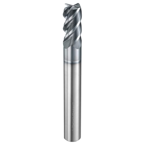 Image of HARFINGTON Carbide Square Nose End Mill Bit 1 /2 inch Cut Dia 4 Flutes TiAlN Coated Milling Cutter for Hardened Steel Metal (1 /2 inch Shank 1 inch Cut Length 4 inch Long 30 Degree Helix HRC53-55)