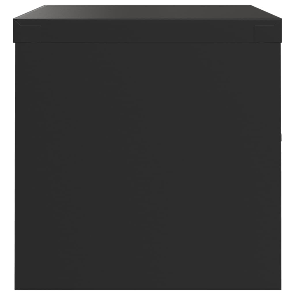 vidaXL Armario Archivador, Mueble Auxiliar con Cerradura, Almacenamiento de Archivos Documentos, Archivador para Oficina, Acero Negro