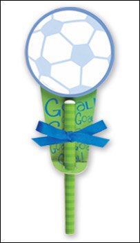 Lollipop Pad Soccer motif football avec support rigide intégré