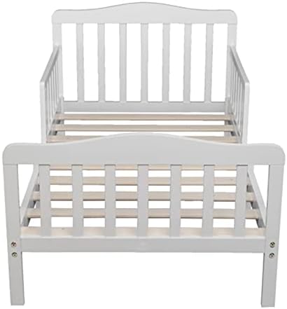 ZZT US 3-6 Days。Cheap Home Furniture Children's guardrails Wooden beds White Full Size Wooden Bed Frame Velvet upholstered Platform Bed (A Serving : A Serving)