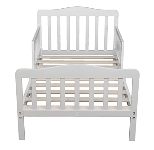 Zzt Us 3-6 Days。Cheap Home Furniture Children's Guardrails Wooden Beds White Full Size Wooden Bed Frame Velvet Upholstered Platform Bed (A Serving : A Serving) #TOP3