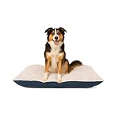 Furhaven 大型プラッシュ&ツイルハイロフト枕ペットベッド、アナと雪の女王