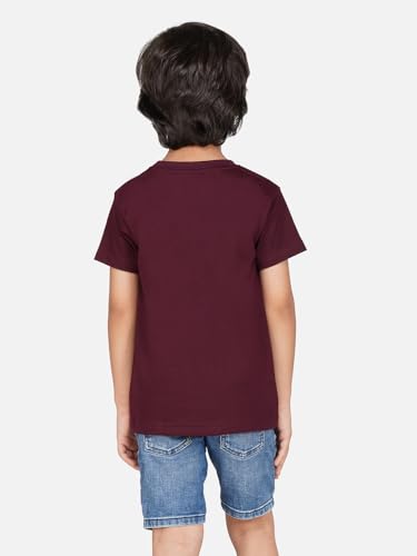 Image of Kids Round Neck Boys Tshirt | Short Sleeves | Natural Organic 100% Cotton Soft Comfortable Fabric | School Plain Color Original Branded Half Sleeve | T-Shirt for Boy Kid | Sleepwear Everyday Casual
