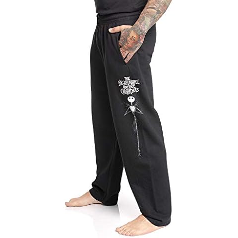 The Nightmare Before Christmas Pesadilla Antes De Navidad Jack Hombre Pantalones de deporte Negro Cover