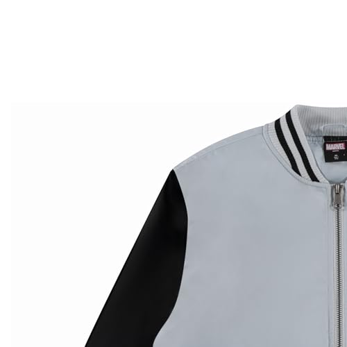 Marvel Spiderman Miles Morales Varsity Bomber Jacket for Boys - Toddler & Kids Bomber Jacket - Retro Zip-Up Varsity Jackets3