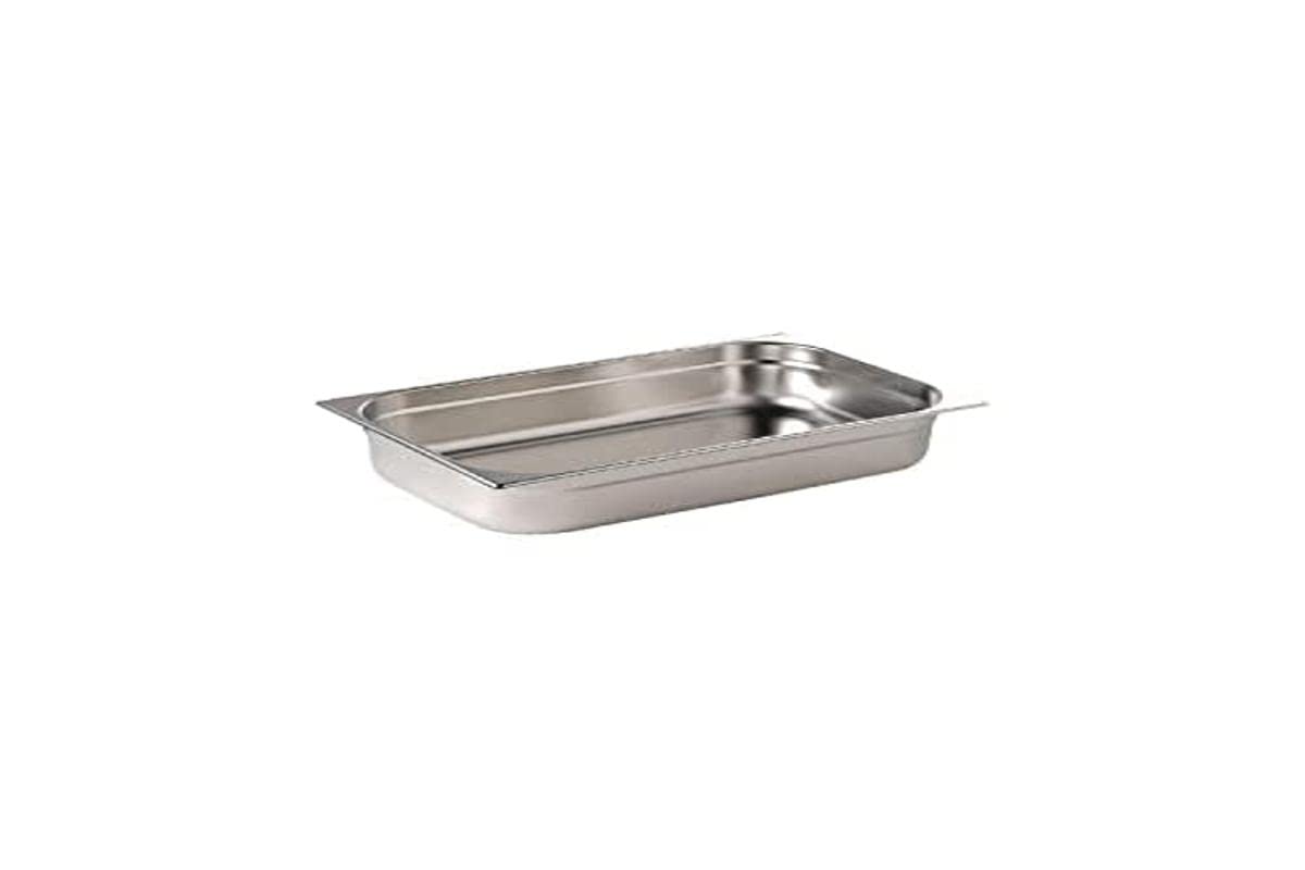 Vogue Gastronorm-Pfanne 1/1, Edelstahltablett, Tiefe: 200 mm, Fassungsvermögen: 28 Liter, Behälter für heiße und kalte Speisen, Bain Marie-geeignet, Deckel separat erhältlich, K918