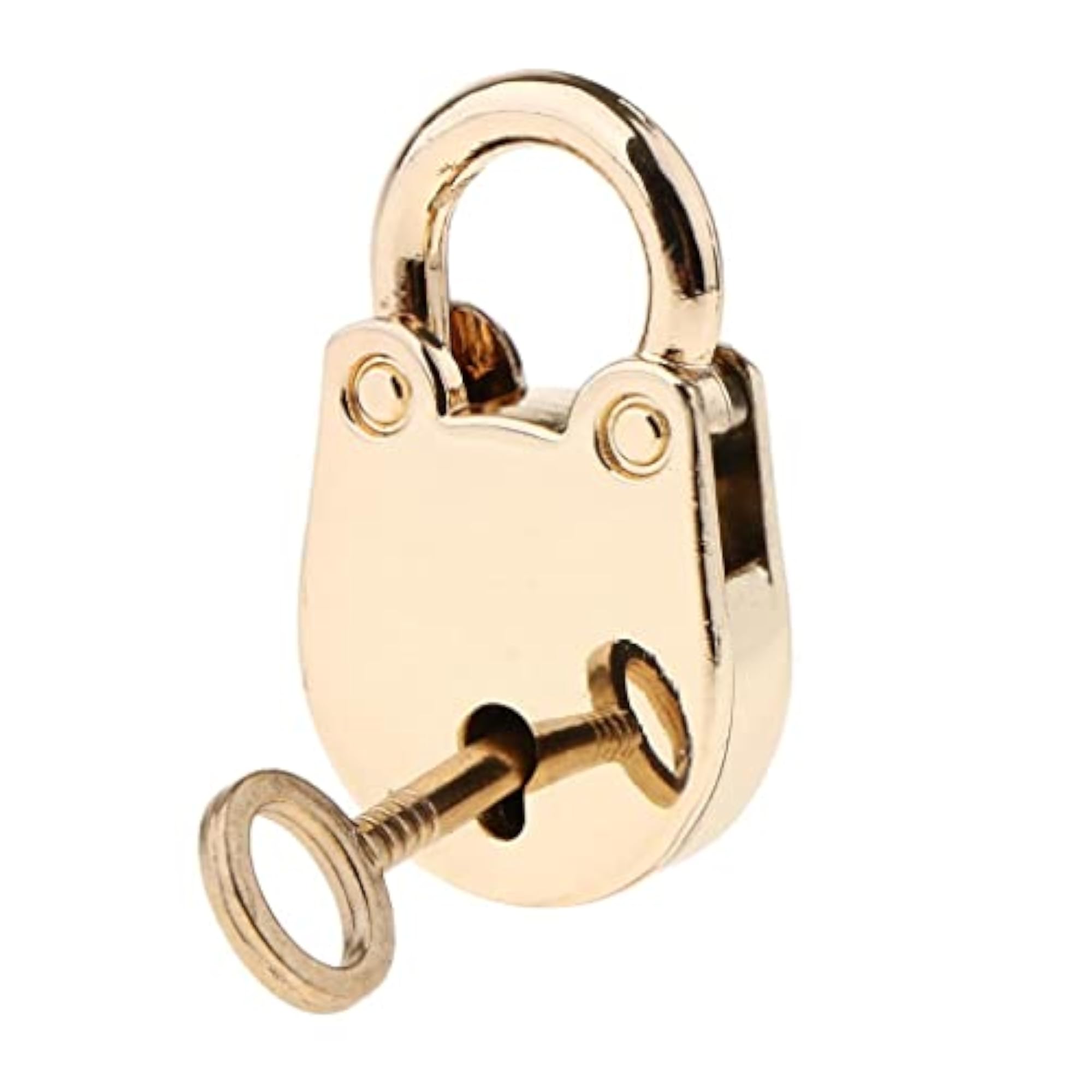 4x Vintage Padlock Mini Security Lock with Key Light Gold