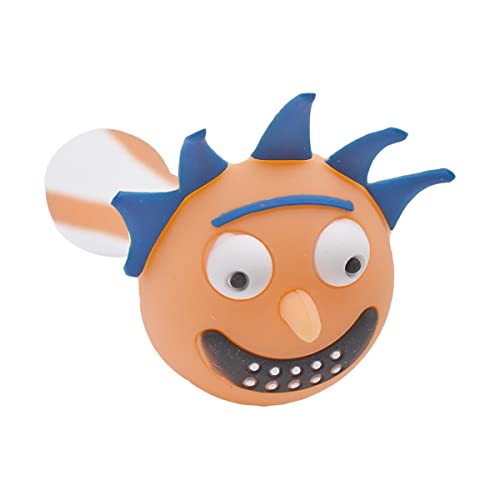 Image of Kookee Silicone Smoking Pipe, Unbreakable Tobacco Pipes with Glass Bowl, Head Design, White and Orange