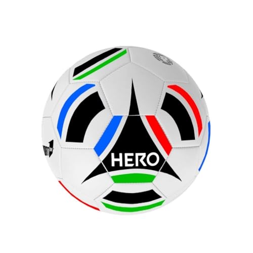 Il pallone da calcio Hero in cuoio misura 5 è realizzato in cuoio, durevole e resistente.