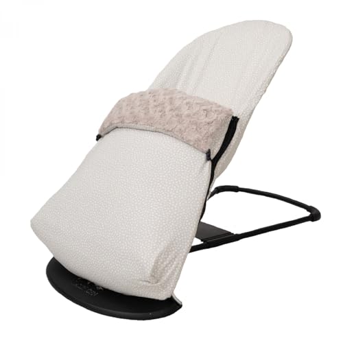 Funda + Saco para Hamaca BabyBjörn Balance Soft (SUSTITUYE tapicería Original), Hipoalergénica, Hipersuave, Transpirable. (Algodón Orgánico) (Estrella Beige)