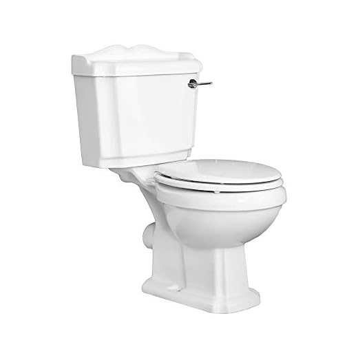 Hudson Reed Pack de WC Completo con Inodoro Cisterna con Salida Horizontal y Tapa Clásico