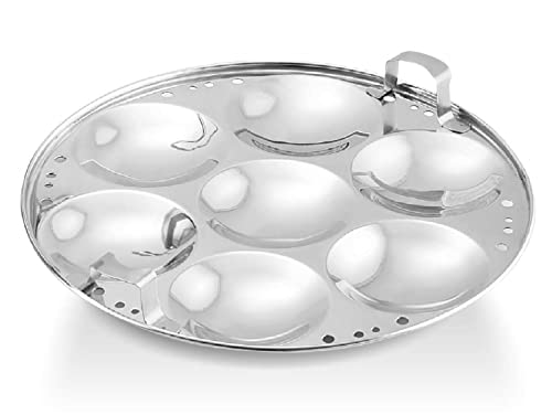 Image of LiMETRO STEEL Stainless Steel Induction Base Multi Kadhai /Idli Cooker /Kadai Streamer with Stainless Steel lid (6 Plates, 14 Idli) (2 Idli Plates, 2 Dhokla Plates, 1 Steamer, 1 Mini Idli Plate)
