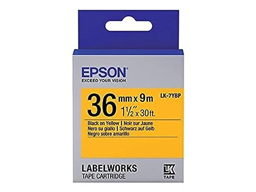 Epson LK-7ybp ruban jaune noir pour lisibilité difficile