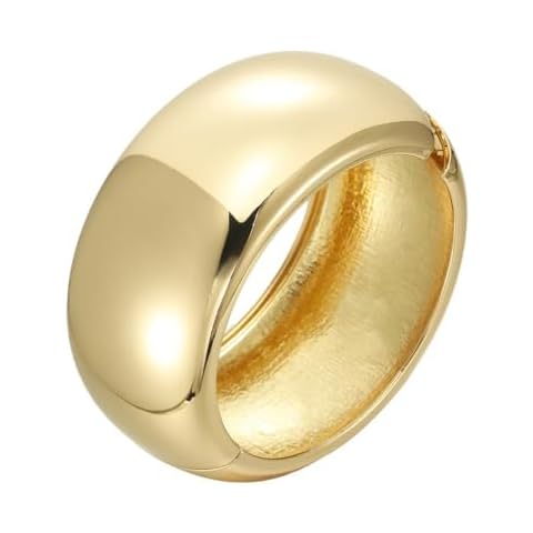 DXZNBEST Chunky Gold Bangle Bracelets for Women Trendy Wide Chunky Cuff Bracelets Wrist Cuff Bracelet Christmas Holiday Gift Cover