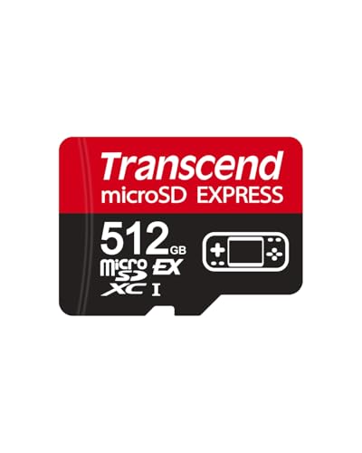Transcend Tarjeta microSD Express de 512 GB, hasta 900 MB/s, para dispositivos Nintendo Switch 2/AR VR, tarjeta de memoria de video 4K 8K UHD para ROG Ally/Steam Deck/MSI Claw/GoPro/Insta360/DJI/Drone