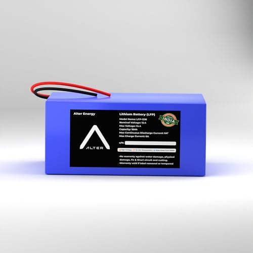 Image of Alter Energy 12V 18Ah LiFePO4 Battery | 12-Year Life | Deep Cycle Lithium Battery for Sprayer Pump, Solar, Inverter, UPS, E-Toys | 2500+ Cycles | Built-in BMS (LFP-1218)