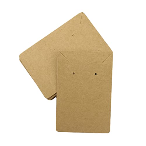 Housoutil 20pcs Round Earring Holder Cards Kraft Paper Earring Display Cards Storage for Necklaces