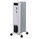 Ölradiator DESCON DA-J1501, 1500W, 7 Rippen, Temperaturregelung, Thermostat, drei Heizstufen, Transportrollen, Kabelaufbewahrungsfach, Kippschutz