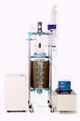 50L Jacketed Glass Chemical Reactor Vessel Explosion Proof Customizable