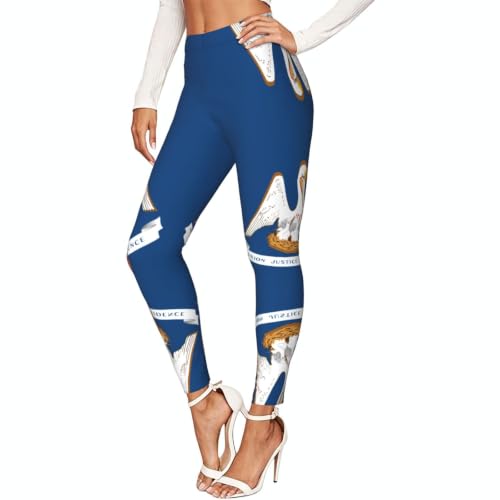 Leggings de compresión de Louisiana para mujer pantalones deportivos suaves con estampado estatal