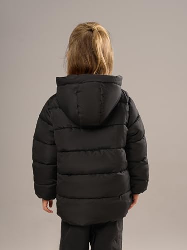 maoo garden Little Girls Winter Jacket 4-7 Years Toddler Puffer Fleece Lined Lightweight Water-Resistant Coat3
