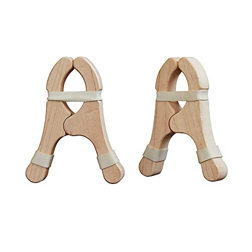 Sarah's Silks Wooden Play Clips for Kids and Toddlers - 2 Pack, 4.5
