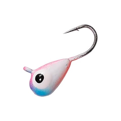 Temorah Tungsten Ice Jig (TTDIJ-19 Pink Blue-Glow, 6mm 10pcs) Cover