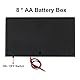 AITRIP 4 Stück 12V 8xAA Batteriehalter Kunststoffbatterie-Aufbewahrungsbox mit EIN/AUS-Schalter für Gehäuseabdeckung mit Kabel
