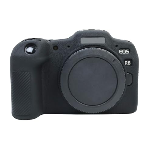 SIUTATDSH �J�����J�o�[ �V���R���P�[�X �K�p Canon �L���m�� EOS R8 R 8 �V���R���J�o�[ �J�����P�[�X �B�e�P�[�X ���C�i�[�P�[�X �J�����z���_�[�A�ϐk�E�ϏՌ��E�֌g�E�O�r�ݒu�ł��A�d�r�����ł� (�u���b�N)