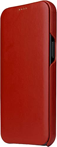 Étui en cuir pour iPhone 12 Pro Max en cuir véritable marron au charme authentique