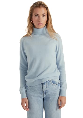 Style & Republic Women's 100% Cashmere Turtleneck Sweater, Classic Fit,