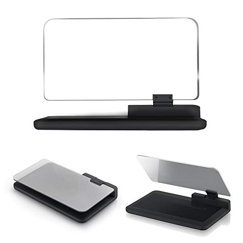 Car GPS Mobile Head Up Display Holder with HD Image Reflection for HUD, Smartphone, iPhone, Samsung, Car Navigation (Up to 6 Inches)