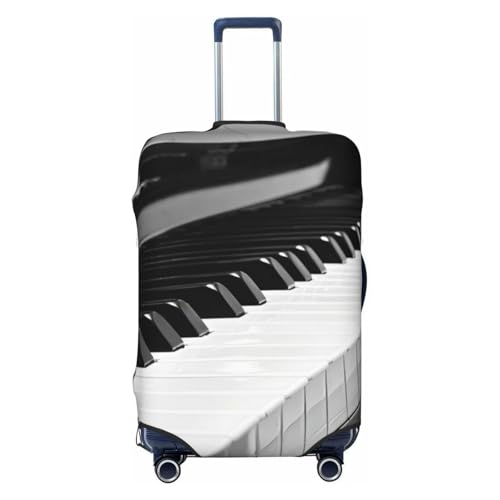 Piano Keyboard Travel Luggage Cover Fits 18-32 Inch Luggage, Elastic Suitcase Cover Protector with Concealed Zipper for Wheeled Suitcase Tsa Approved