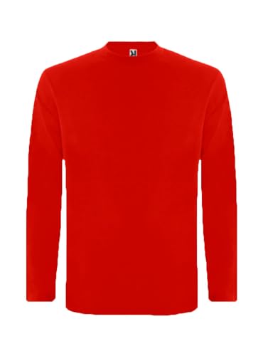 ROLY - T-shirt extrema para crianças de manga comprida de algodão para meninas, Vermelho