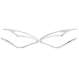 HIGH FLYING for Mazda CX-5 CX5 2013 2014 2015 2016 ABS Chrome Car Accessories Front & Rear Fog Light Lamp Eyelid Decoration Cover Trim 2pcs (Front)