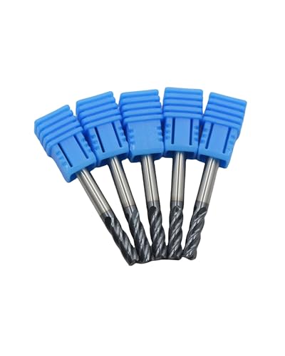 Image of (5PCS, 3 /16 inch) Hard Alloy Square End Milling Cutter - Used for milling Steel, Forged Steel, Alloy 4-Slot milling Cutters, Suitable for DIYers and Professionals as a milling Cutter Head kit