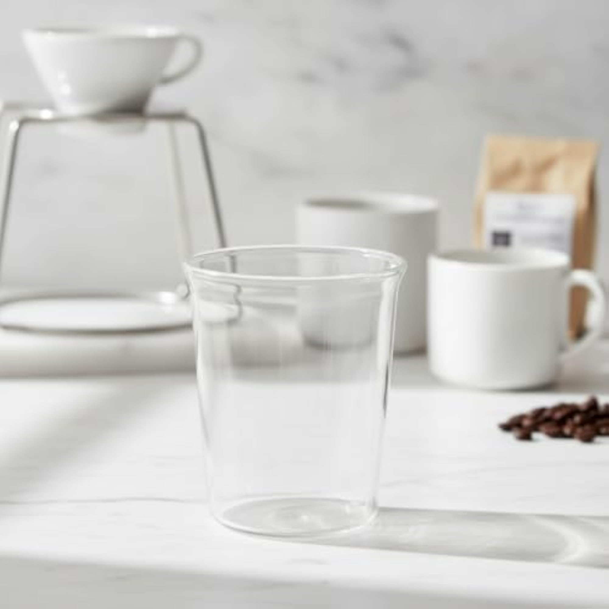 Clear Borosilicate Glass Coffee Cup 350ml Set