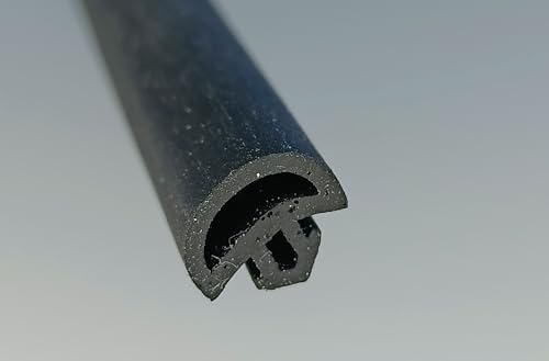 Mushroom Seal P-4 Black/SW Replacement Seal for Multi-Wall Sheets Profiles Greenhouse Carport Conservatory Greenhouse (Black - Black, 1 Roll; 35 m)