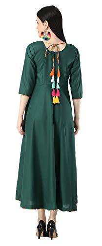 Image of DHRUVI TRENDZ Women Rayon Anarkali Kurta
